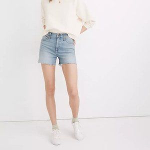 High-Rise Denim Shorts